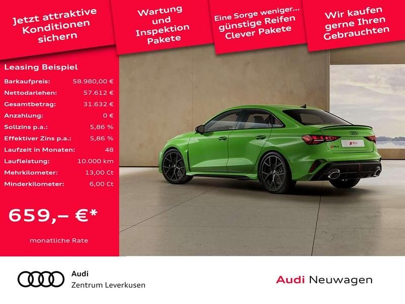 Neu Audi RS3 Sport 400 PS (294 kW) 2026 Schwarz Limousine