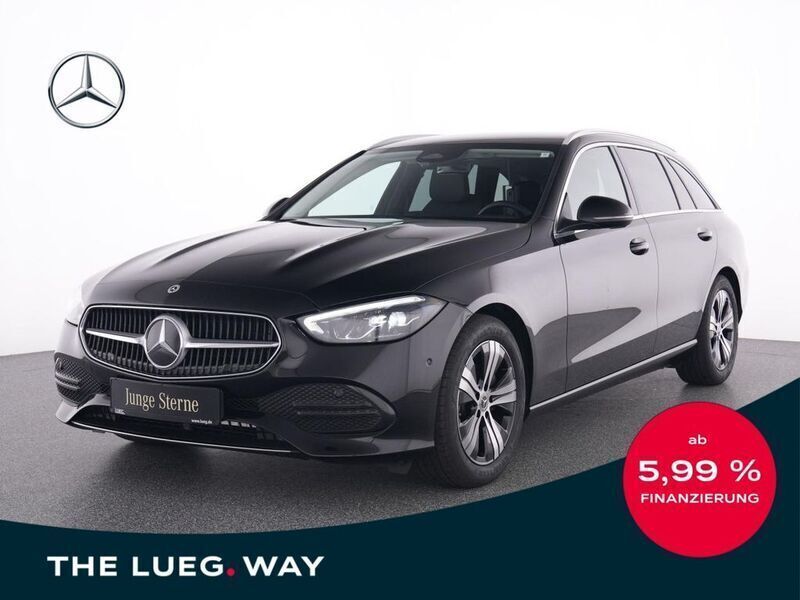 Schwarz metalliclack obsidians Gebraucht 2023 Mercedes C180 Avantgarde Kombi | 33.835 € (Fairer Preis) - Bild 1/4