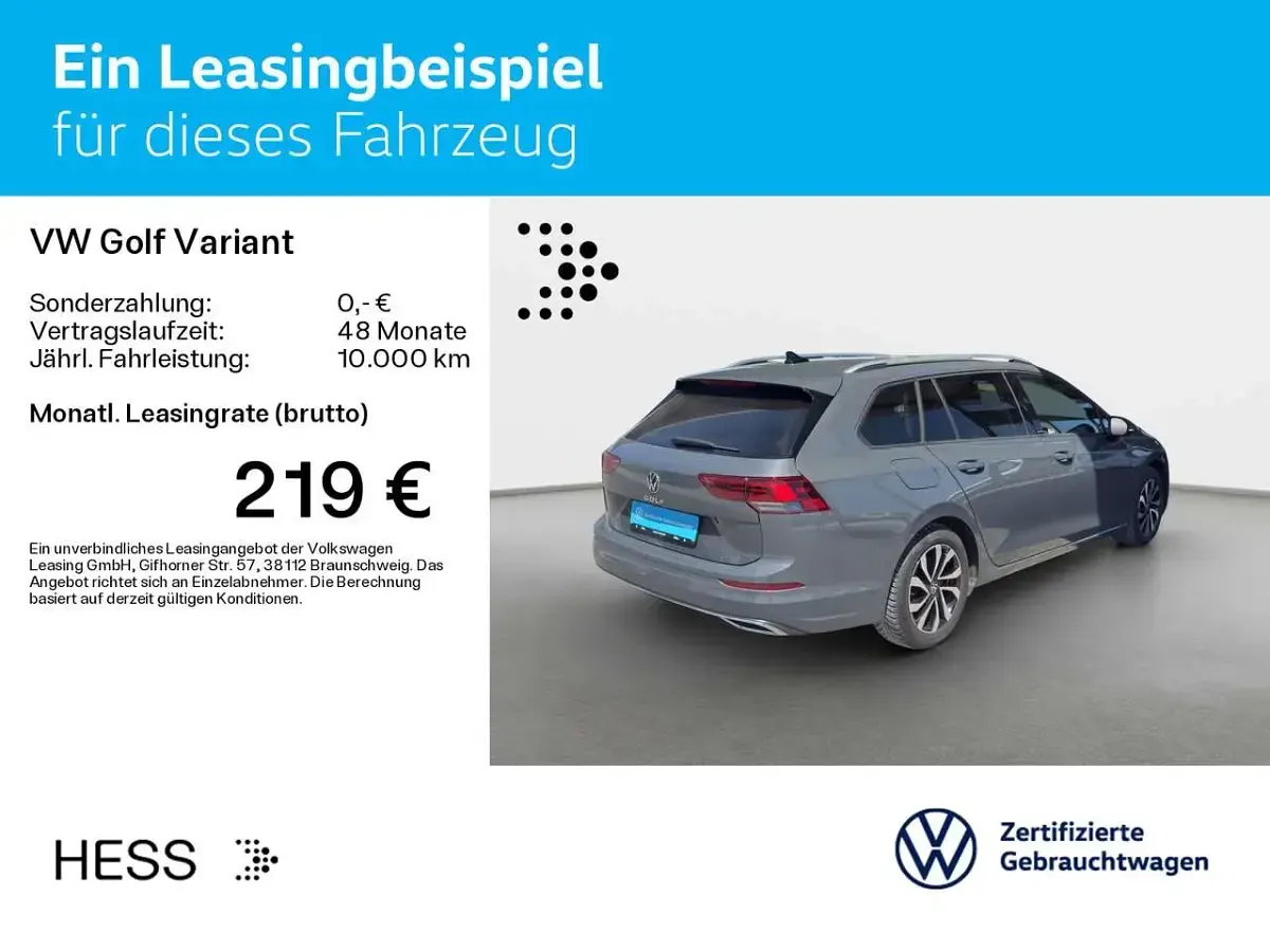 Gebraucht VW Golf VIII Active 150 PS (110 kW) 2022 Grau Kombi