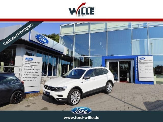 Pure white Gebraucht 2021 VW Tiguan Allspace Highline SUV | 27.550 € (Fairer Preis) - Bild 1/4