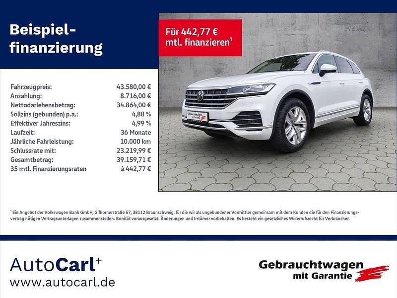 Oryxweiß perlmutteffekt Gebraucht 2021 VW Touareg Atmosphere SUV | 43.580 € (Guter Preis) - Bild 1/4