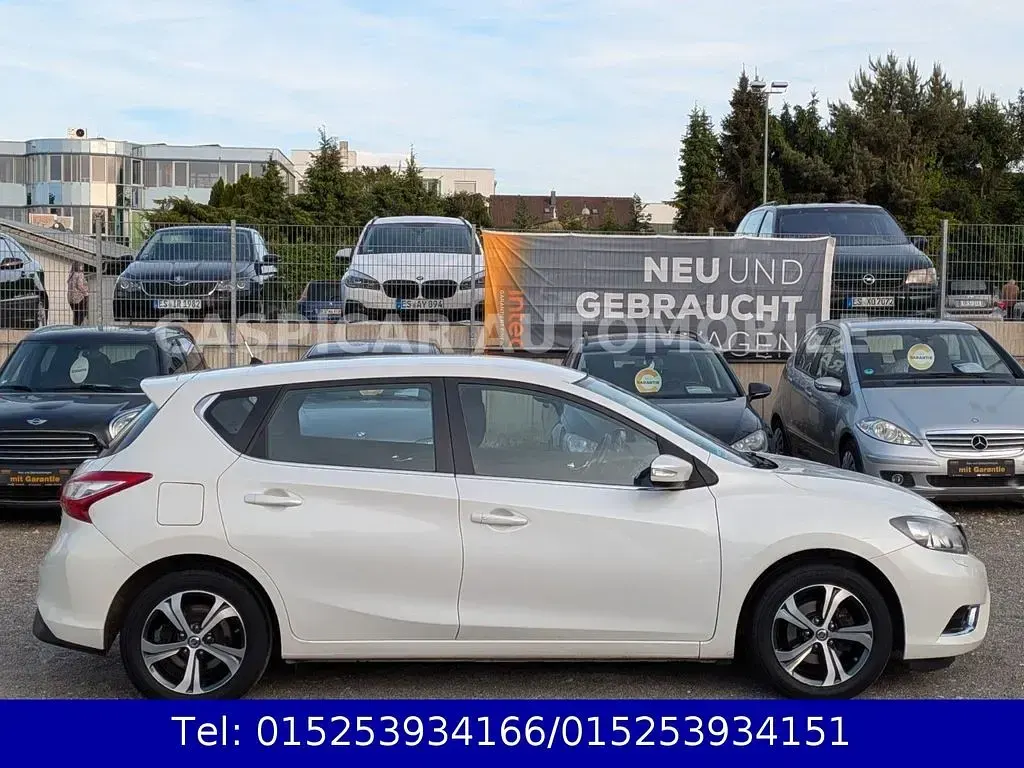 Gebraucht Nissan Pulsar Acenta 110 PS (80 kW) 2014 Weiß Kleinwagen