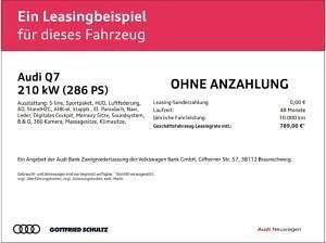 Neu Audi Q7 Business 286 PS (210 kW) 2026 Schwarz (mythosschwarz metallic) SUV