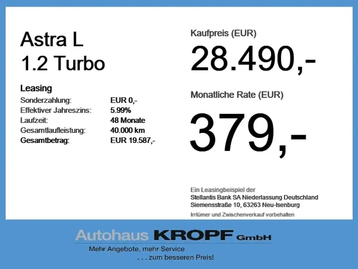 Używany Opel Astra 145 KM (106 kW) 2026 Biały Sedan/Limuzyna