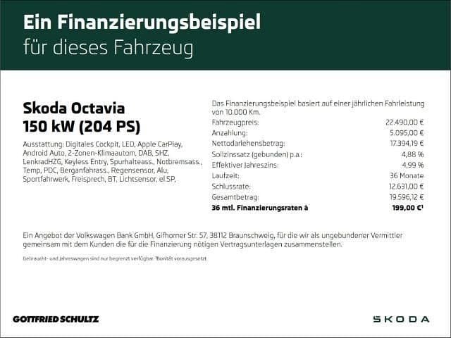 Gebraucht Skoda Octavia Ambition 204 PS (150 kW) 2023 Weiß Limousine