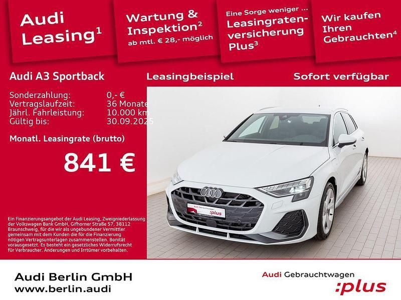 Grau Gebraucht 2025 Audi A3 Sportback e-tron S-Line Limousine | 55.500 € (Fairer Preis) - Bild 1/3