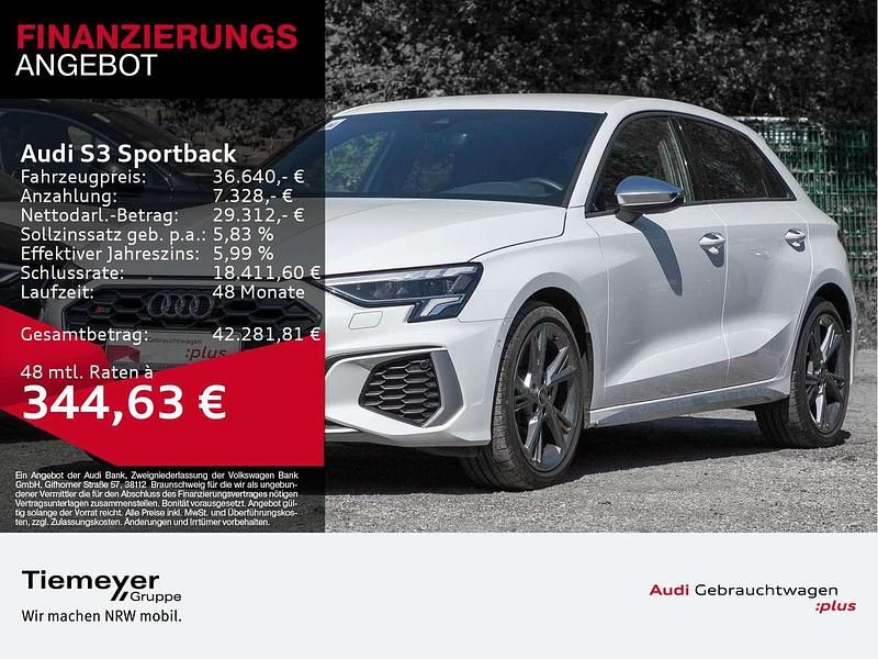 Gletscherweiß metallic Gebraucht 2024 Audi S3 Basis Limousine | 36.640 € (Superpreis) - Bild 1/4