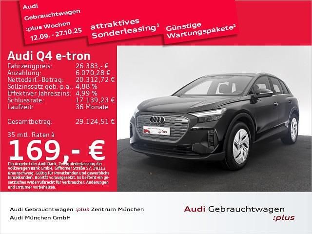 Mythosschwarz metallic Gebraucht 2023 Audi Q4 e-tron Comfort SUV | 26.383 € (Fairer Preis) - Bild 1/2