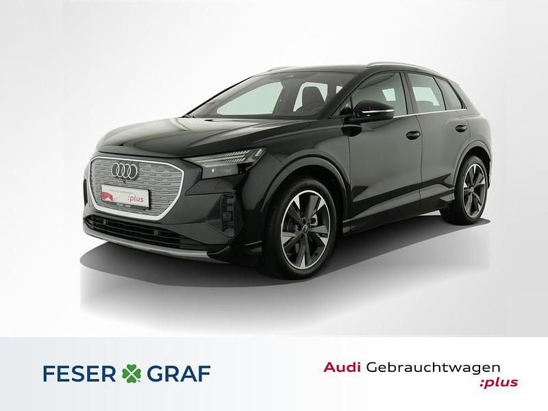 Mythosschwarz metallic Gebraucht 2024 Audi Q4 e-tron Ambiente SUV | 42.770 € (Guter Preis) - Bild 1/4