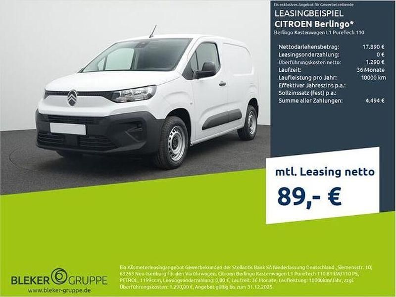 Andere Gebraucht 2024 Citroën Berlingo PureTech Van / Kleinbus | 17.890 € (Superpreis) - Bild 1/3