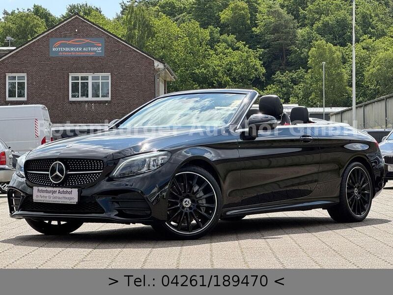 Schwarz Gebraucht 2021 Mercedes C300 AMG line Cabrio | 34.990 € (Fairer Preis) - Bild 1/4
