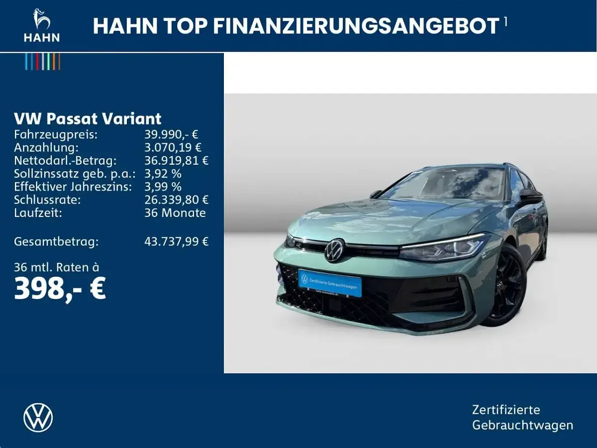 Gebraucht VW Passat Style 150 PS (110 kW) 2025 Maripositgrün metallic Kombi
