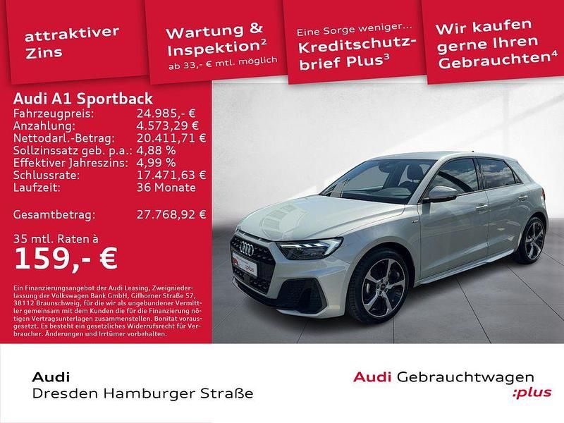 Tausilber metallic Gebraucht 2024 Audi A1 Sportback S-Line Kleinwagen | 24.985 € (Fairer Preis) - Bild 1/3