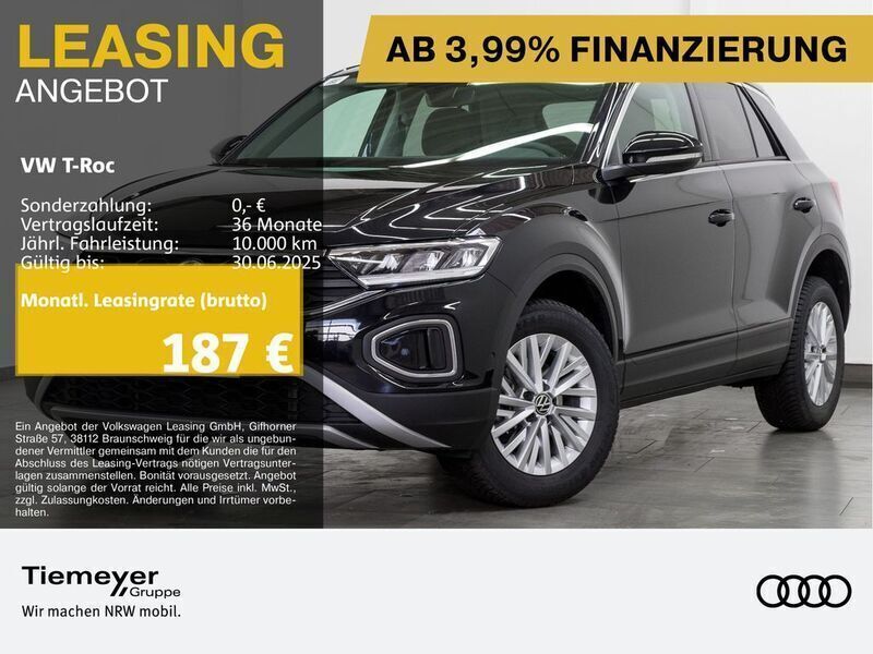 Schwarz Gebraucht 2024 VW T-Roc Life SUV | 22.990 € (Guter Preis) - Bild 1/4