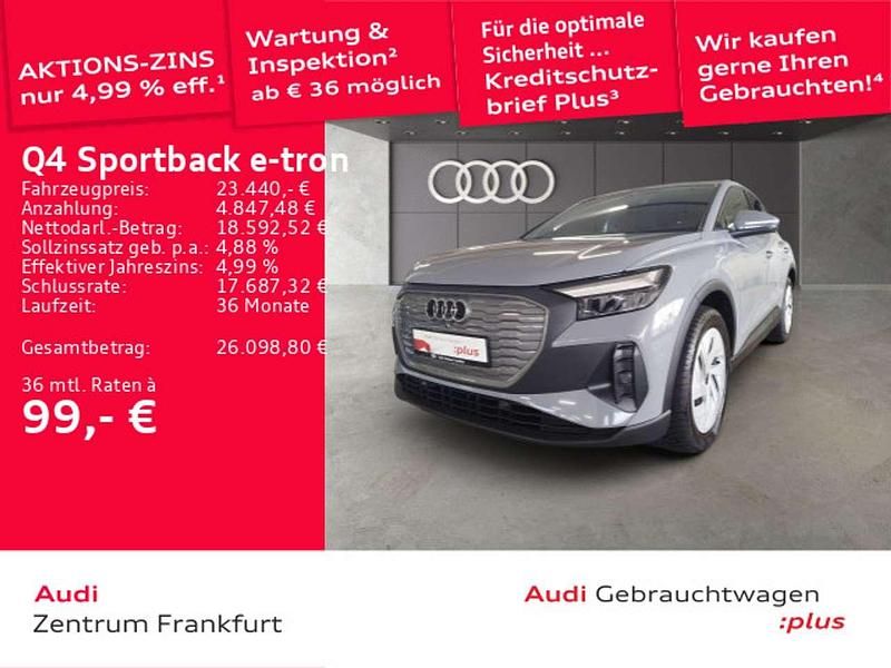 Kieselgrau Gebraucht 2022 Audi Q4 e-tron SUV | 23.440 € (Superpreis) - Bild 1/3