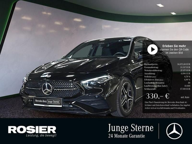 Schwarz / nachtschwarz Gebraucht 2024 Mercedes A200 Advanced Plus Limousine | 34.073 € (Etwas zu teuer) - Bild 1/4