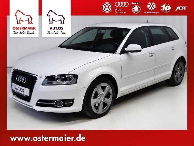 Weiß Gebraucht 2012 Audi A3 Sportback Ambition Kleinwagen | 14.380 € (Teuer) - Bild 1/4