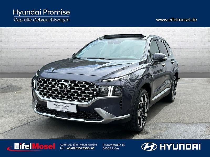Blau Gebraucht 2021 Hyundai Santa Fe Prime SUV | 30.960 € (Fairer Preis) - Bild 1/4