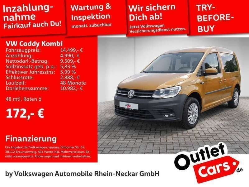 Gebraucht VW Caddy 110 PS (80 kW) 2020 Gelb Van / Kleinbus