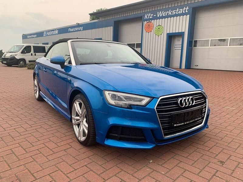 Blau Gebraucht 2018 Audi A3 Cabriolet S-Line Cabrio | 19.990 € (Guter Preis) - Bild 1/4
