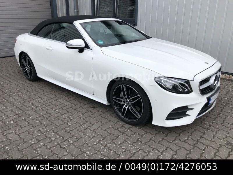 Weiß Gebraucht 2018 Mercedes E220 AMG line Plus Cabrio | 35.890 € (Etwas zu teuer) - Bild 1/4