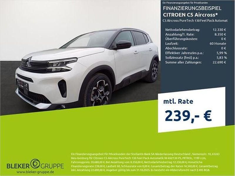 Perlmutt weiß Gebraucht 2022 Citroën C5 Aircross Feel SUV | 19.580 € (Guter Preis) - Bild 1/3