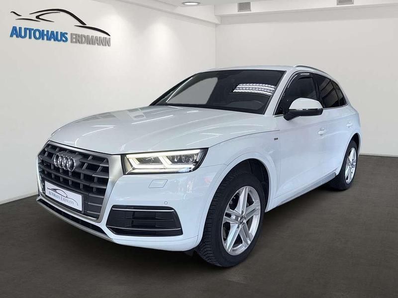 Gletscherweiß metallic Gebraucht 2018 Audi Q5 S-Line SUV | 29.580 € (Guter Preis) - Bild 1/3