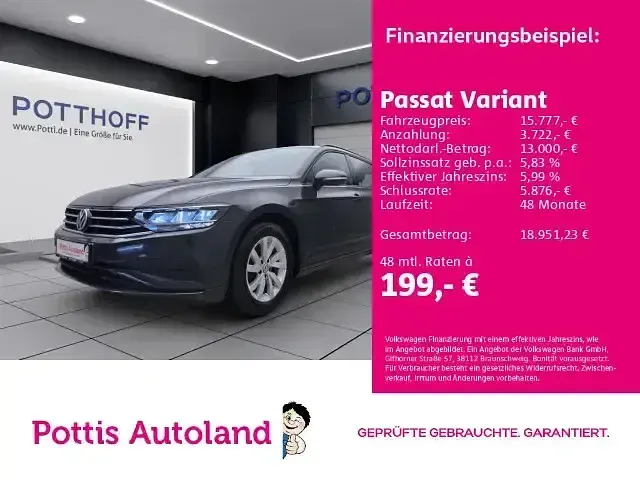 Gebraucht VW Passat Conceptline 150 PS (110 kW) 2020 Kombi