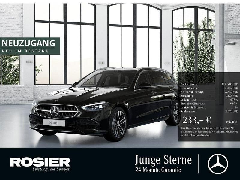 Schwarz / obsidianschwarz Gebraucht 2023 Mercedes C200 Advanced Plus Kombi | 32.785 € (Fairer Preis) - Bild 1/3