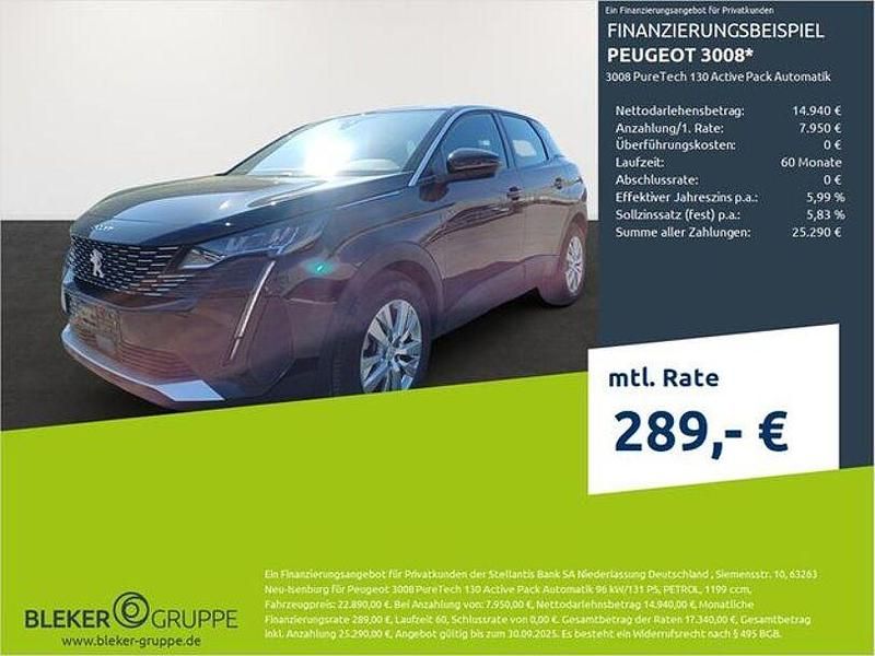 Perlaneraschwarz Gebraucht 2023 Peugeot 3008 Active SUV | 21.680 € (Superpreis) - Bild 1/3