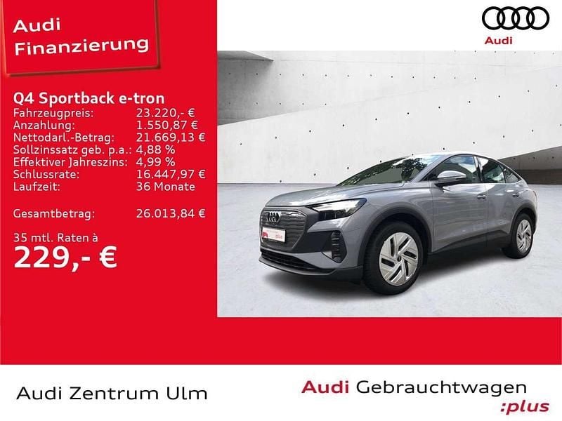 Grau Gebraucht 2022 Audi Q4 Sportback e-tron Basis SUV | 23.220 € (Superpreis) - Bild 1/4