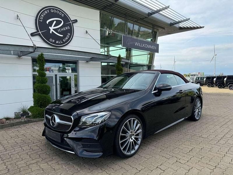 Schwarz Gebraucht 2018 Mercedes E300 AMG line Cabrio | 43.900 € - Bild 1/4