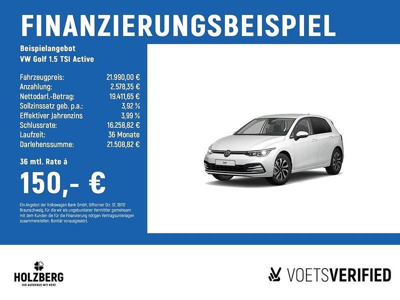 Gebraucht VW Golf VIII Active 150 PS (110 kW) 2023 Weiß Limousine
