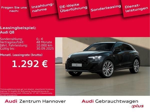 Schwarz (mythosschwarz metallic) Gebraucht 2025 Audi Q8 Comfort SUV | 109.991 € - Bild 1/4