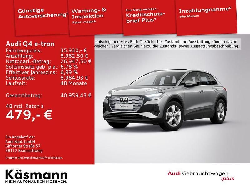 Taifungrau metallic Gebraucht 2022 Audi Q4 e-tron Sport SUV | 35.930 € (Fairer Preis) - Bild 1/4