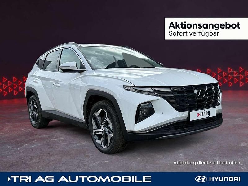 Serenity white / mic Neu 2024 Hyundai Tucson Prime SUV | 36.699 € (Superpreis) - Bild 1/4