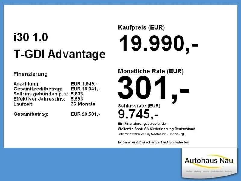 Gebraucht Hyundai i30 Advantage 101 PS (74 kW) 2024 Engine red / sol Limousine