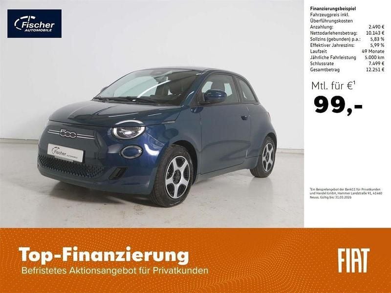 Ozean grün Gebraucht 2023 Fiat 500e Action Limousine | 11.980 € - Bild 1/4