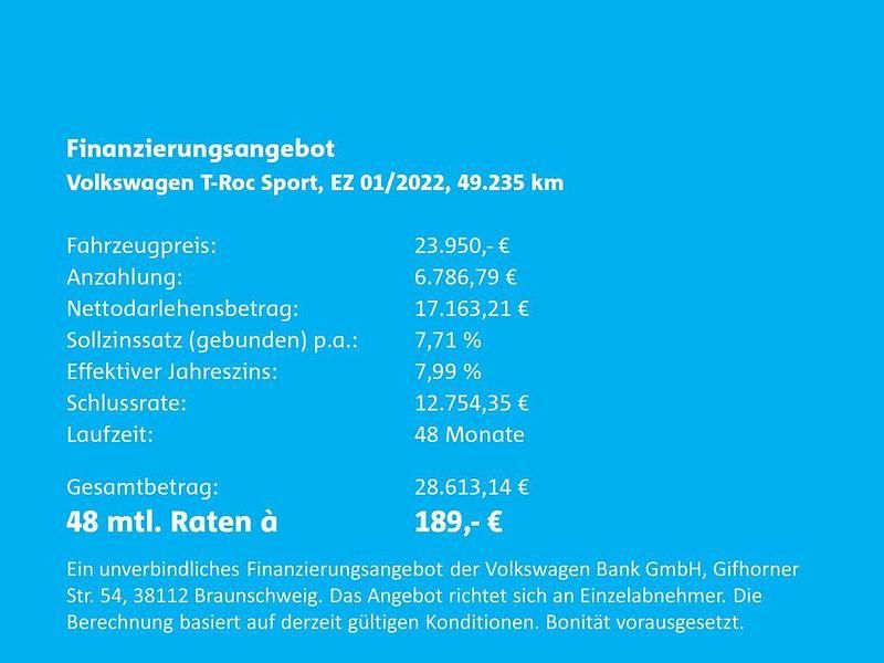 Gebraucht VW T-Roc Sport 150 PS (110 kW) 2022 Grau SUV