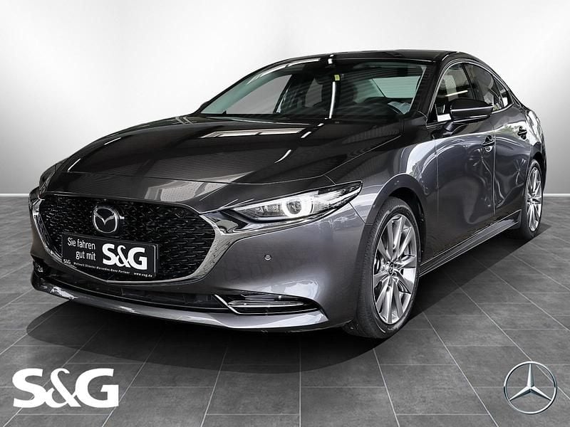 Machine gray Gebraucht 2021 Mazda 3 Selection Limousine | 28.890 € (Teuer) - Bild 1/4