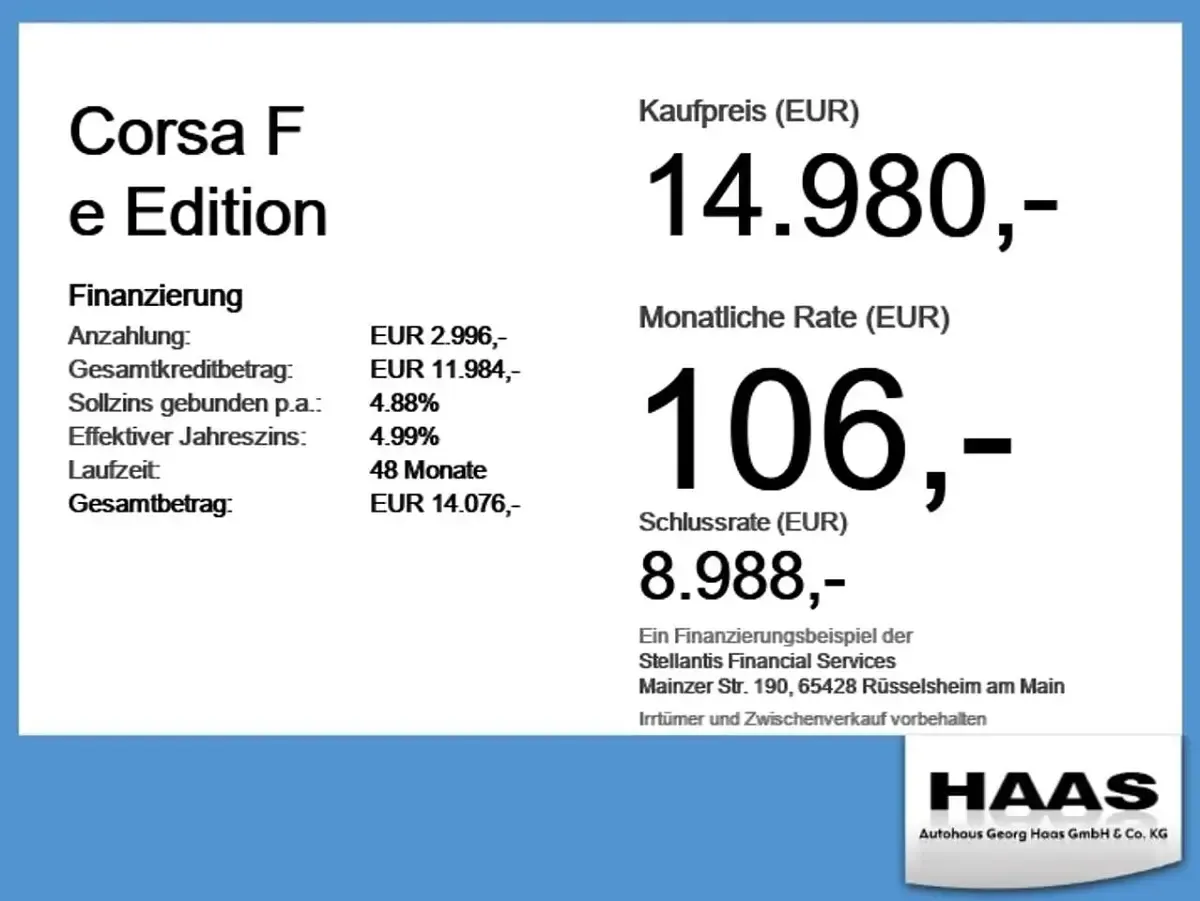 Gebraucht Opel Corsa-e Edition 100 kW (136 PS) 2021 Diamant schwarz/karbon schwarz Kleinwagen