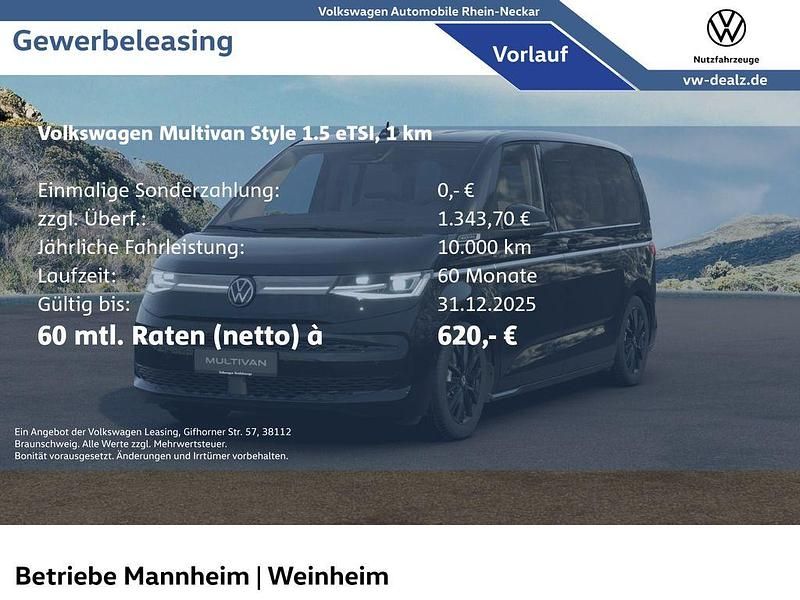 Schwarz Neu 2025 VW Multivan Style Van | 84.900 € - Bild 1/3
