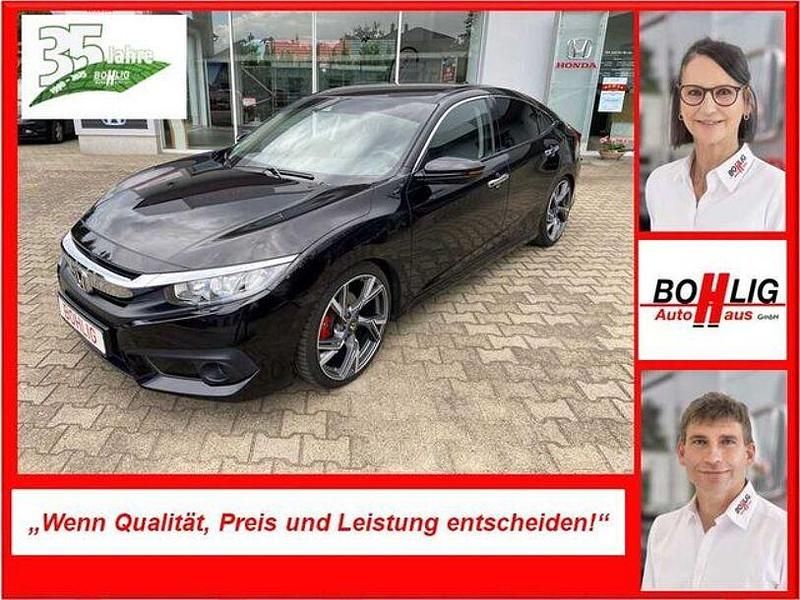 Midnight burgundy pearl Gebraucht 2018 Honda Civic Comfort Limousine | 15.970 € (Guter Preis) - Bild 1/3