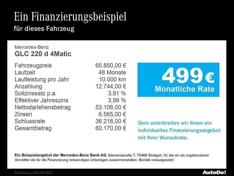 Weiß Gebraucht 2025 Mercedes GLC220 AMG SUV | 65.850 € (Guter Preis) - Bild 1/2