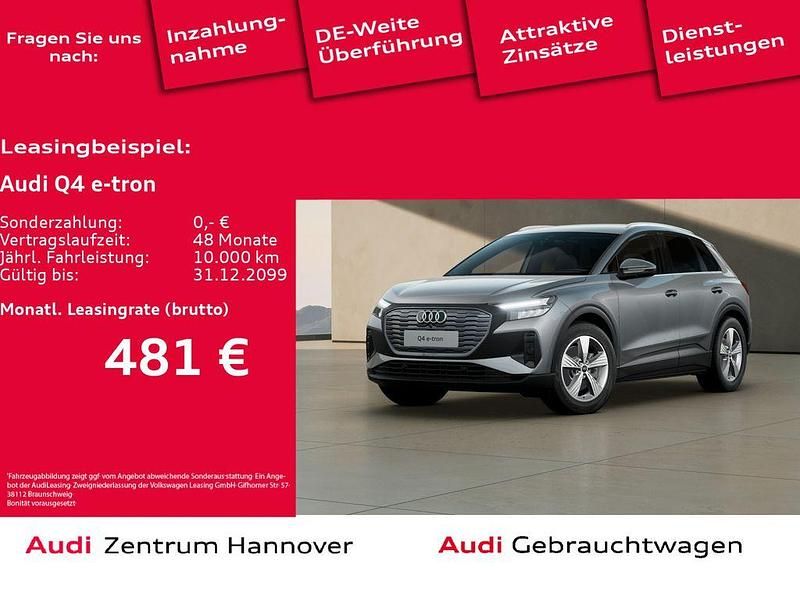 2l taifungrau metallic Gebraucht 2021 Audi Q4 e-tron Basis SUV | 26.990 € (Guter Preis) - Bild 1/4