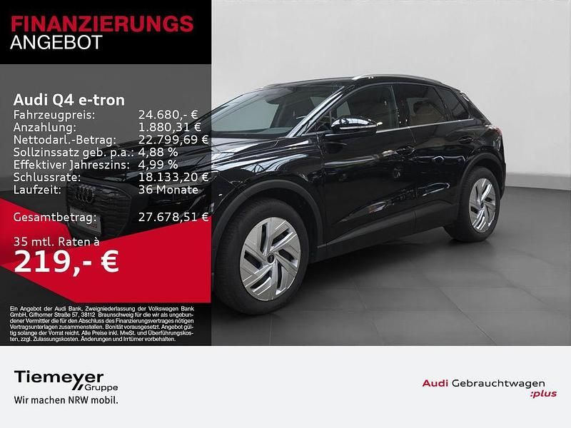 Mythosschwarz metallic Gebraucht 2022 Audi Q4 e-tron Comfort SUV | 24.680 € (Fairer Preis) - Bild 1/4
