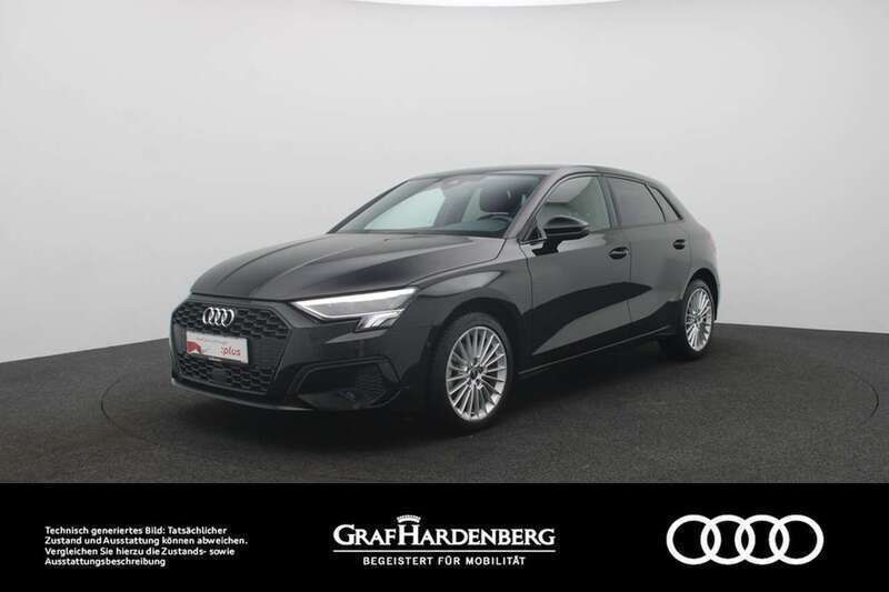 Brillantschwarz Gebraucht 2023 Audi A3 Sportback Limousine | 28.680 € (Fairer Preis) - Bild 1/4