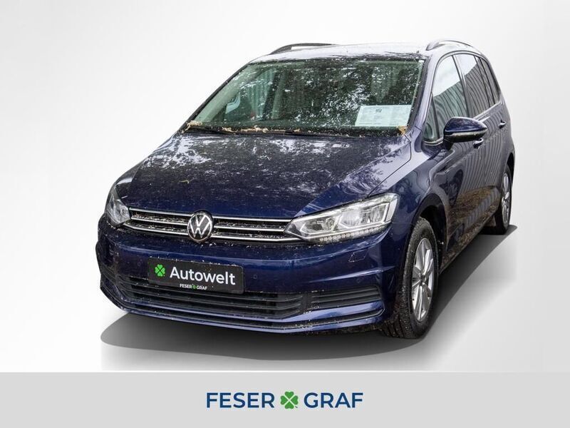 Atlantik blue metallic Gebraucht 2022 VW Touran Comfortline Van / Kleinbus | 24.580 € (Fairer Preis) - Bild 1/4