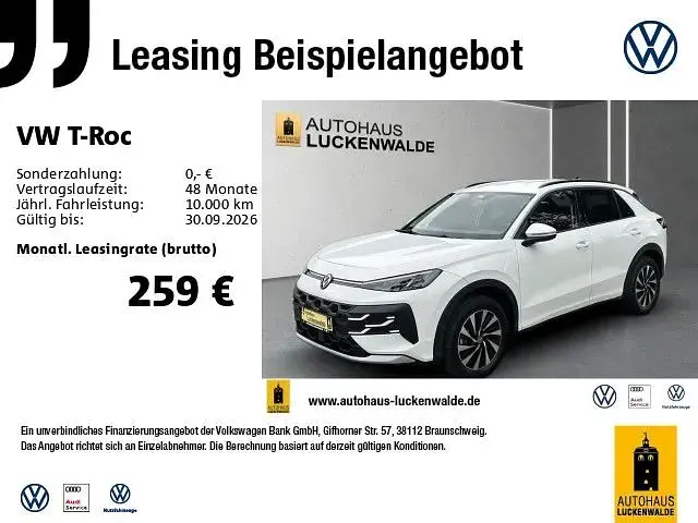 Neu VW T-Roc R 116 PS (85 kW) 2026 Weiß SUV
