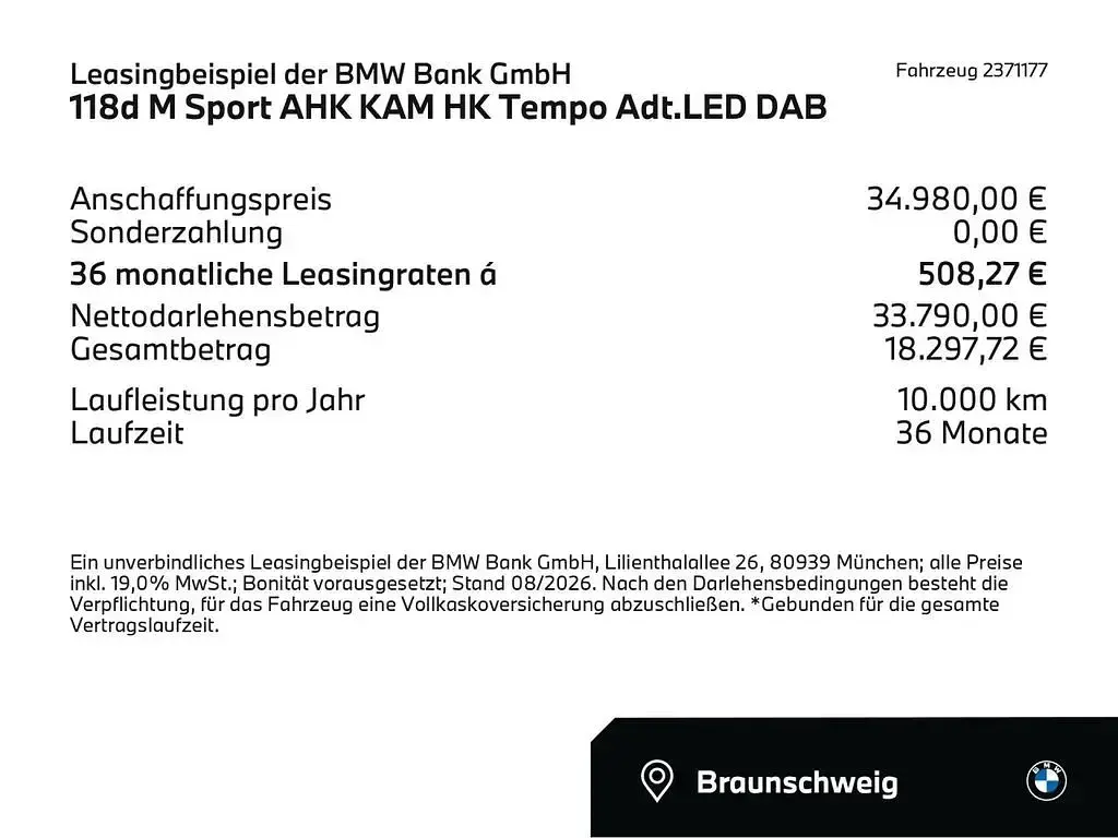 Gebraucht BMW 118 Comfort Edition 150 PS (110 kW) 2025 Alpinweiss Kleinwagen